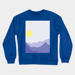 Pastel purple hills art Crewneck Sweatshirt